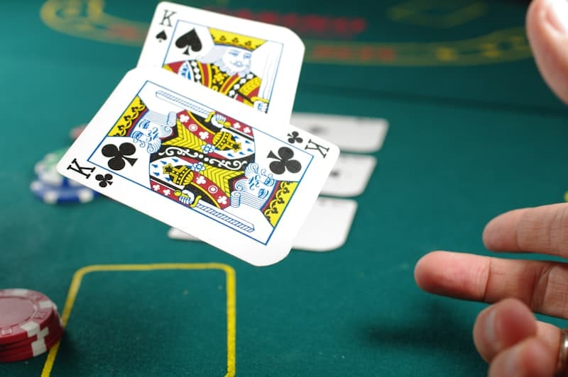 Blackjack table setup