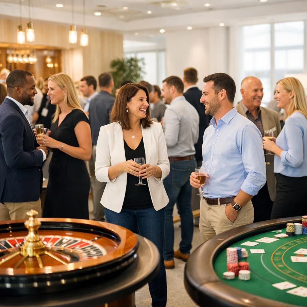 Casino themed party setup