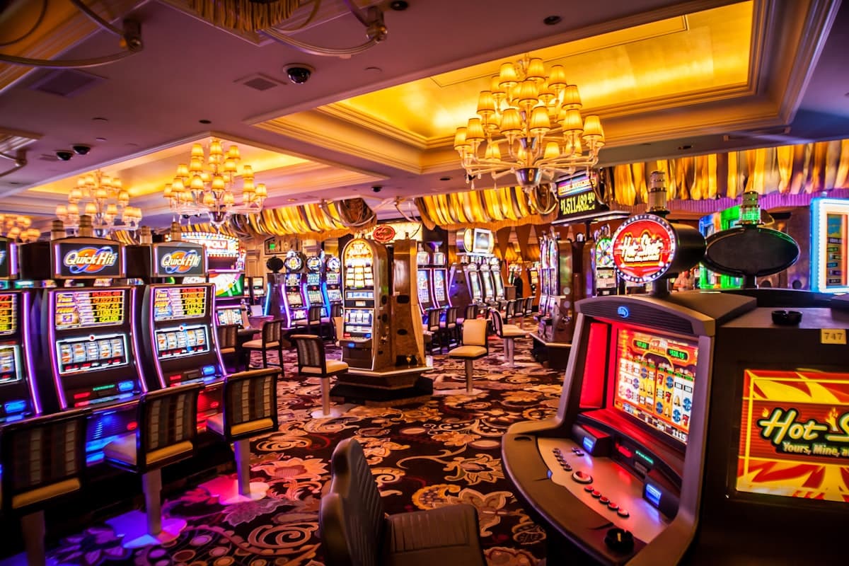Casino party hire setup with authentic casino tables at a corporate event in Melbourne